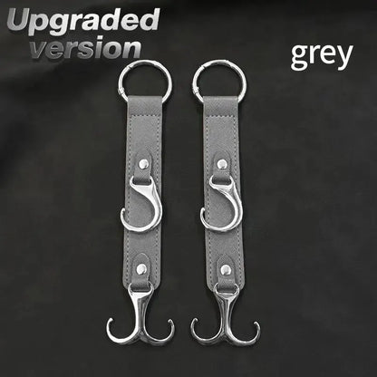 2 Pieces PU Car Hooks, Car Seat Cushion Hooks, Car Seat Back Storage Hooks, Faux Leather Car Hooks, Multi-functional Car Headrest Hooks, Car Seat Storage Boxes, Universal Car Seat Hooks For