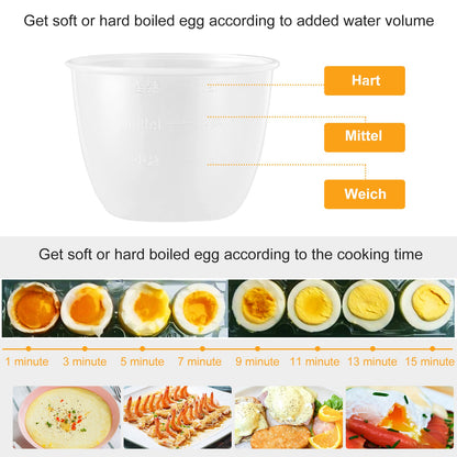 1Pc Electric Egg Cooker 7-Capacity Hard-Boiled Egg Maker With Auto-Off Measuring Cup For Hard Boiled Steamed Vegetables Seafood Dumplings
