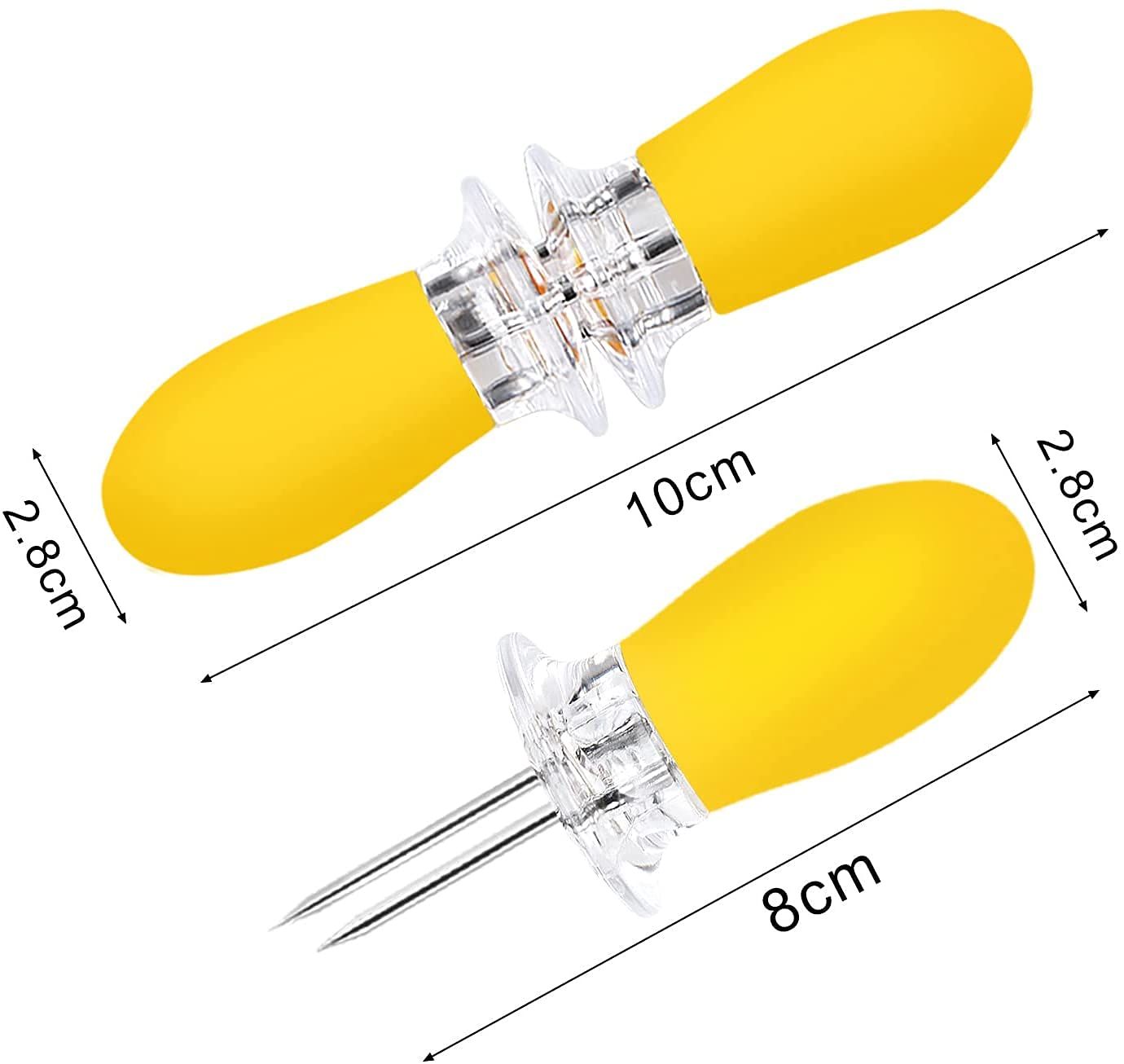 Corn Holders, AUGSUN 10Pcs,5 Pairs Corn Cob Holders Stainless Steel Corn On The Cob Holders BBQ Fork Skewers For Home Cooking Parties Camping
