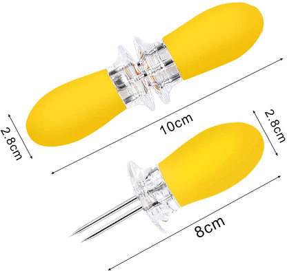 Corn Holders, AUGSUN 10Pcs,5 Pairs Corn Cob Holders Stainless Steel Corn On The Cob Holders BBQ Fork Skewers For Home Cooking Parties Camping