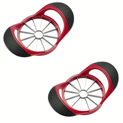 Apple Slicer Corer, Stainless Steel Upgrade 12 Sharp Apple Slicer Large, Ergonomic Plastic Handle Non-slip And Easy To Hold, Kitchen Fruit Divider Rust-proof And Easy To Clean