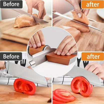 Roller Knife Sharpening Kit With Diamond, Dual-Grind Rolling Knife Sharpener, Sharpening Tool For Kitchen Knives, Tumbler Sharpener For Home