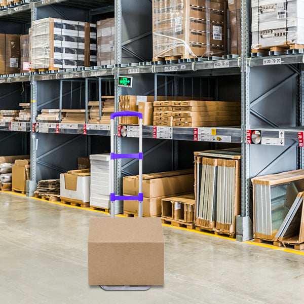 Portable Foldable Telescopic Trolley Luggage Cart Purple