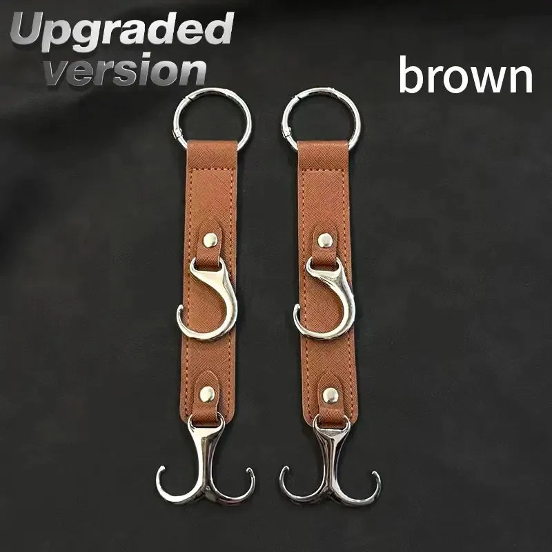 2 Pieces PU Car Hooks, Car Seat Cushion Hooks, Car Seat Back Storage Hooks, Faux Leather Car Hooks, Multi-functional Car Headrest Hooks, Car Seat Storage Boxes, Universal Car Seat Hooks For
