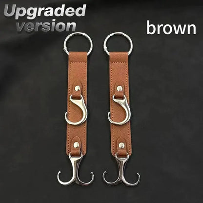 2 Pieces PU Car Hooks, Car Seat Cushion Hooks, Car Seat Back Storage Hooks, Faux Leather Car Hooks, Multi-functional Car Headrest Hooks, Car Seat Storage Boxes, Universal Car Seat Hooks For