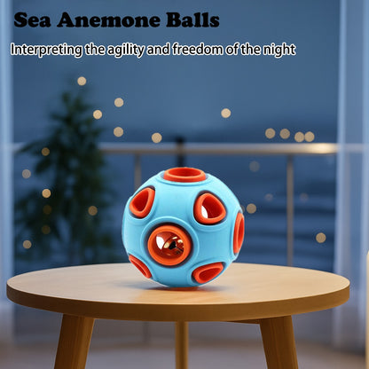 Dog Rubber Ball With Bell Sound, 2-Pack, Interactive Pet Chew Toy For Puppies And Small Dogs.Please Note That Both Items Shipped Are Intended As Bells And Do Not Include Lights.