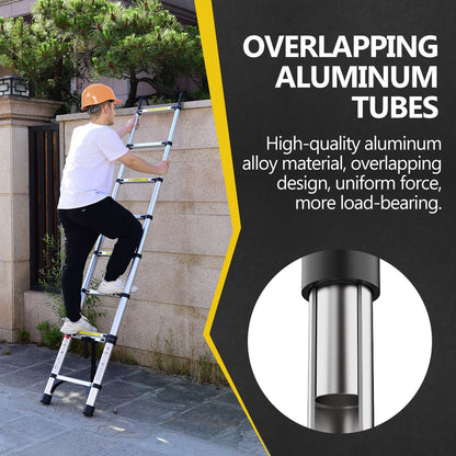 Aluminum Telescopic Ladder With Adjustable Height And Easy Storage