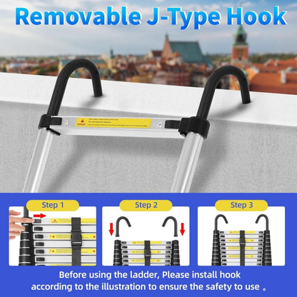 Aluminum Telescopic Ladder With Adjustable Height And Easy Storage