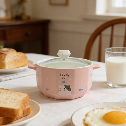 Cartoon Cat Noodles Bowl 850M-Cat