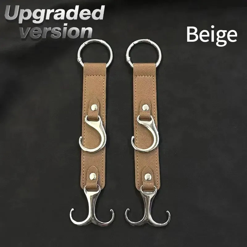 2 Pieces PU Car Hooks, Car Seat Cushion Hooks, Car Seat Back Storage Hooks, Faux Leather Car Hooks, Multi-functional Car Headrest Hooks, Car Seat Storage Boxes, Universal Car Seat Hooks For