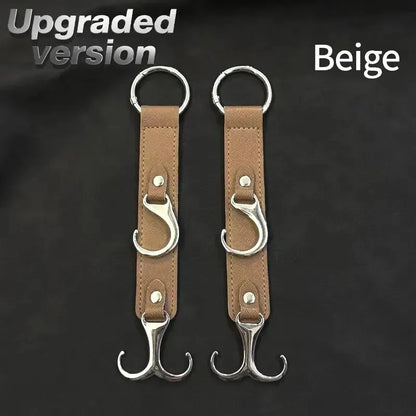 2 Pieces PU Car Hooks, Car Seat Cushion Hooks, Car Seat Back Storage Hooks, Faux Leather Car Hooks, Multi-functional Car Headrest Hooks, Car Seat Storage Boxes, Universal Car Seat Hooks For