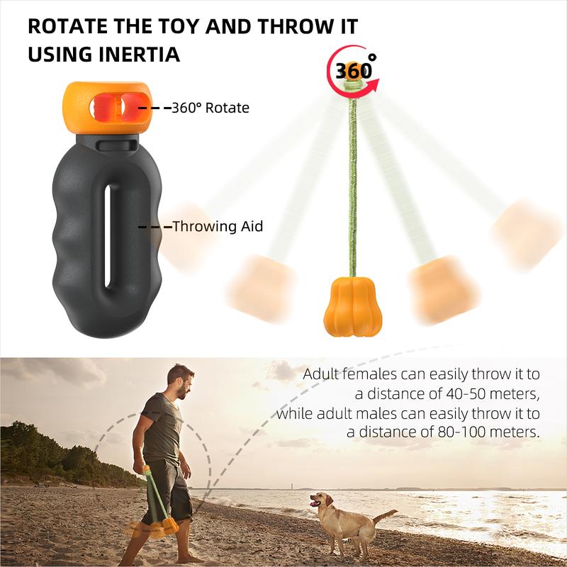 PROKEl Dog Rope Fetch Exercise ToyforMedium  Large Aggressive Chewers BreedDogsChew Interactive Toys Training Tug Of WarBallsindoor And Outdoor Halloween Dogtoyorange Plain Indestructible Dogtoy Super