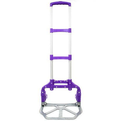 Portable Foldable Telescopic Trolley Luggage Cart Purple
