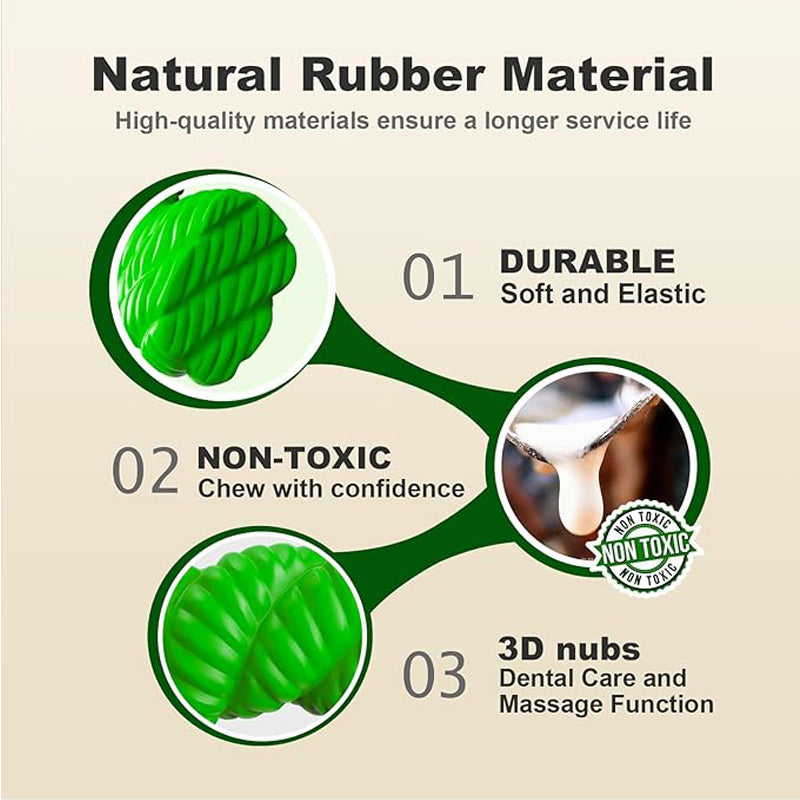 Natural Rubber Horseshoe-Shaped Chew Toys,Dog Toys For Aggressive Chewers, Dog Toys For Medium Large Dogs, Toys For Traning