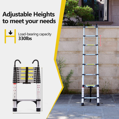 Aluminum Telescopic Ladder With Adjustable Height And Easy Storage