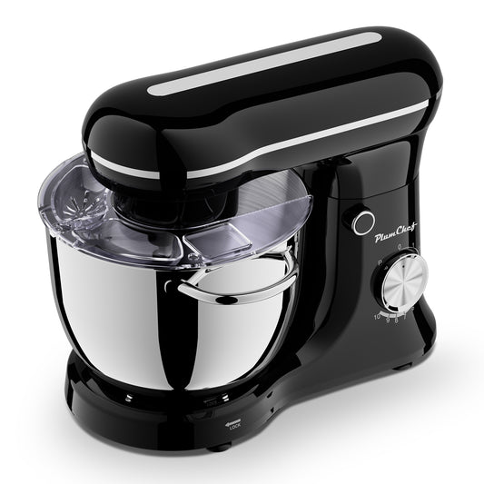 6QT Electric Stand Mixer, 10 Speed, Tilt-Head, Dough Mixer With Dishwasher Safe Stainless Steel Bowl, Flat Beater, Whisk For Baking, For Family Kitchens, Black, Amazon Resale Prohibited