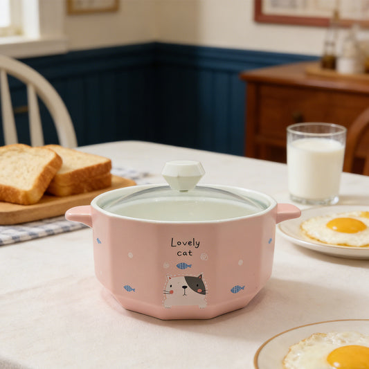 Cartoon Cat Noodles Bowl 850M-Cat