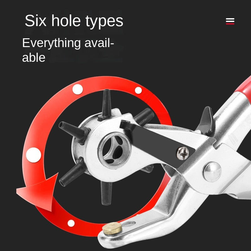 Multi Functional Industrial Manual Belt Punching Pliers, Leather Paper Punching Machine, Metal Clip