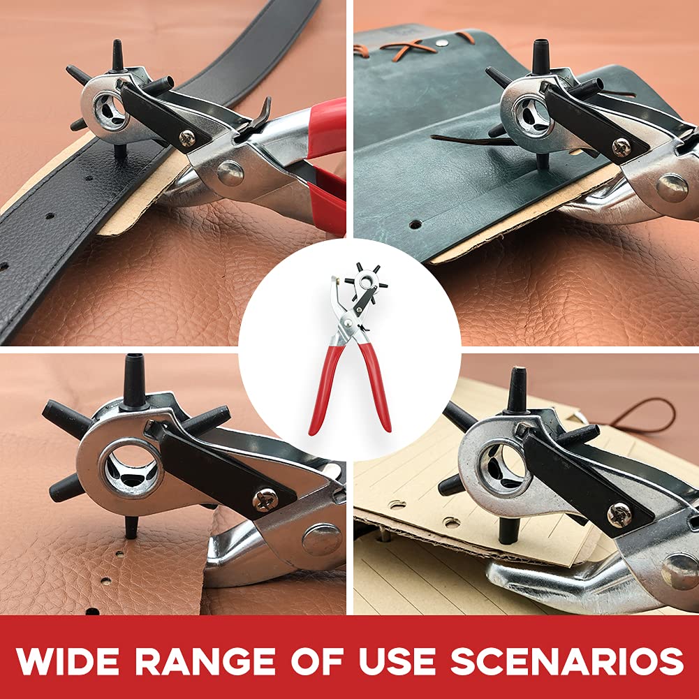 Multi Functional Industrial Manual Belt Punching Pliers, Leather Paper Punching Machine, Metal Clip