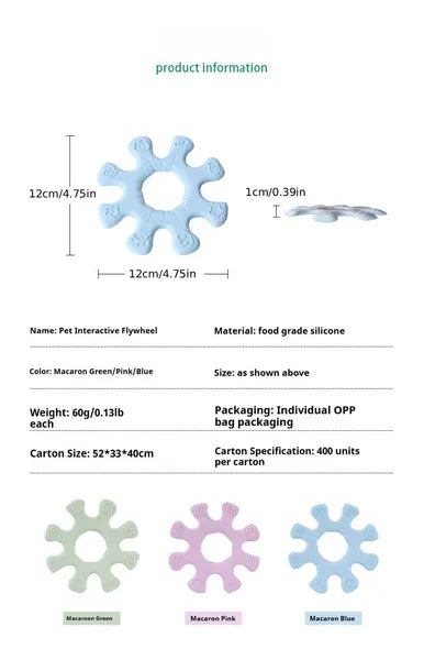 Pet Interactive Flywheel,Dog Frisbee Toy,Fun Interactions Buildstronger Bonds