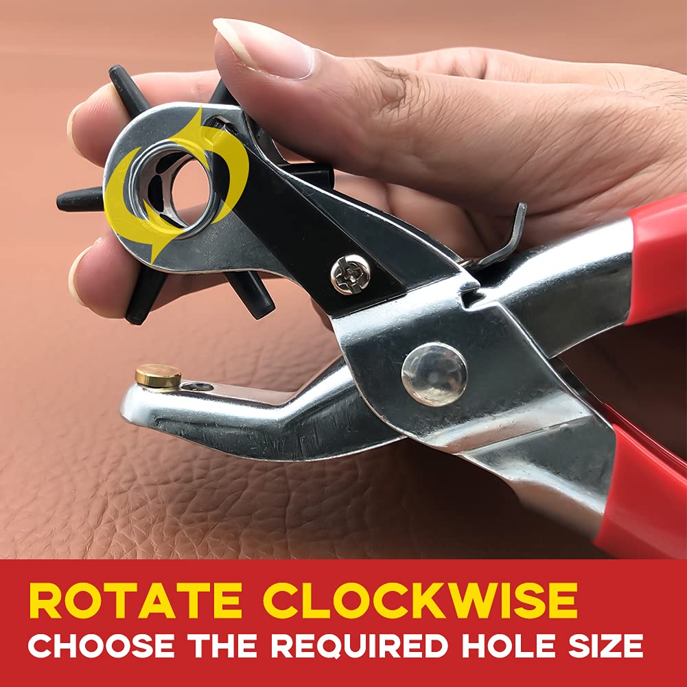 Multi Functional Industrial Manual Belt Punching Pliers, Leather Paper Punching Machine, Metal Clip