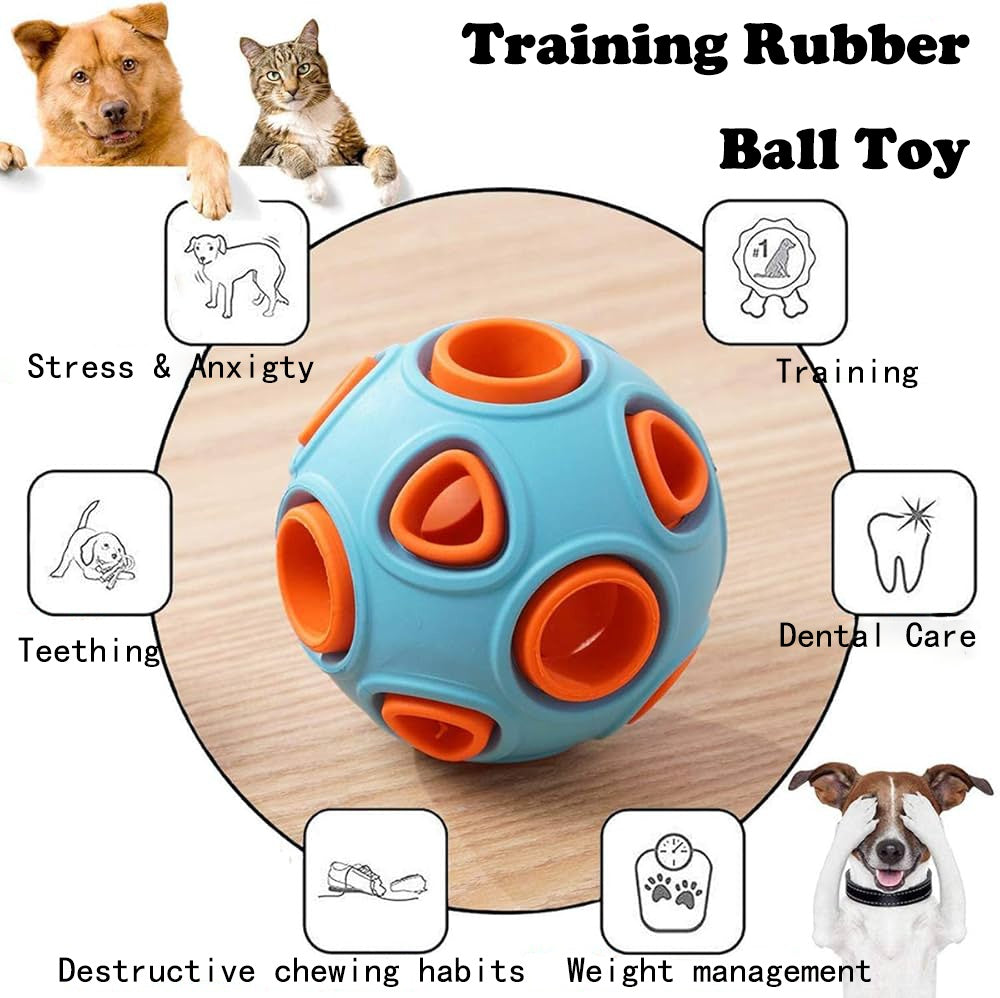 Dog Rubber Ball With Bell Sound, 2-Pack, Interactive Pet Chew Toy For Puppies And Small Dogs.Please Note That Both Items Shipped Are Intended As Bells And Do Not Include Lights.